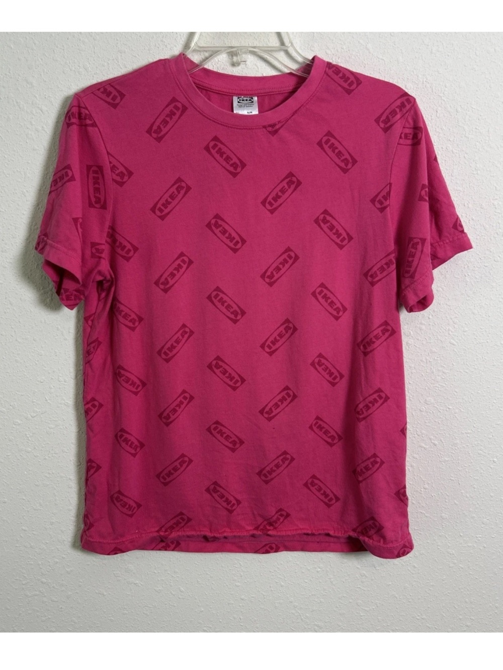 IKEA Of Sweden All Over Print Logo T-Shirt Pink Limited Edition Women’s Sz S/XS